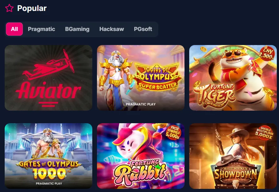 Popularne gry w lobby Lukkly z filtrem po dostawcy